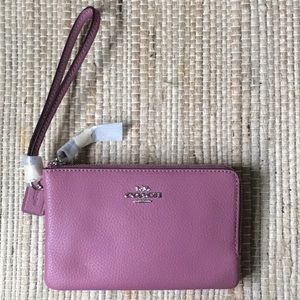 Pebble leather double zip